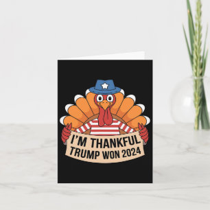 Cartão Trump Ação de Graças 2024 Shirt Eu sou a Trump de 