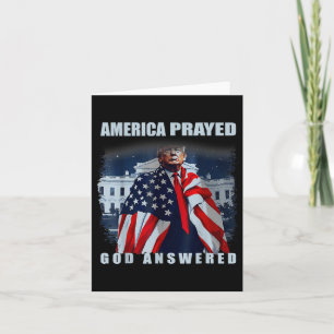 Cartão Trump America Rezou Deus Respondeu