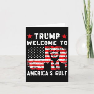 Cartão Trump Bem-vindo ao golfo americano Engraçado Trump