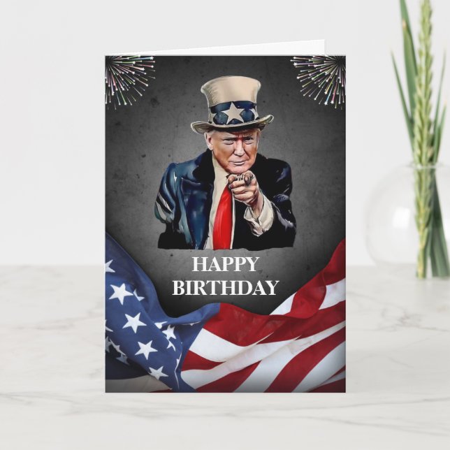 Cartão Trump Birthday Cad (Frente)