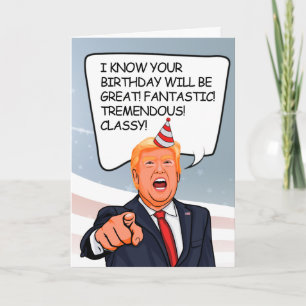 Cartão Trump Birthday Card - Comemoração do Vamos Bigly