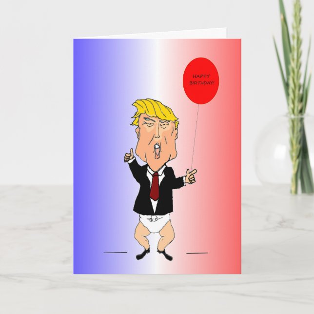 Cartão Trump Birthday Card Deseja (Frente)
