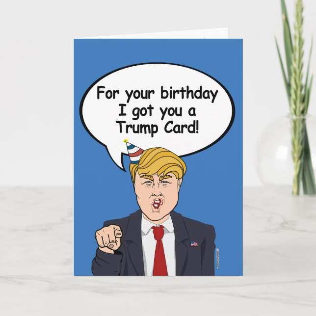 Cartão Trump Birthday Card - Para o seu aniversário eu te (Frente)