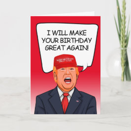 Cartão Trump Birthday - Farei seu excelente de aniversári