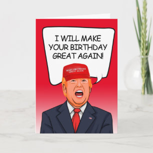 Cartão Trump Birthday - Farei seu excelente de aniversári
