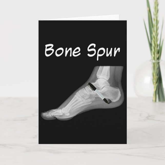 Cartão Trump Bone Spur Ink Pen Funny Anti Trump  (Frente)