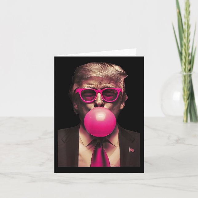 Cartão Trump Bubble Gum Funny 1 (Frente)