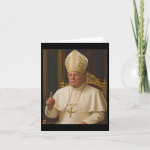 Cartão Trump Como Papa Tee Meme Engraçado 1