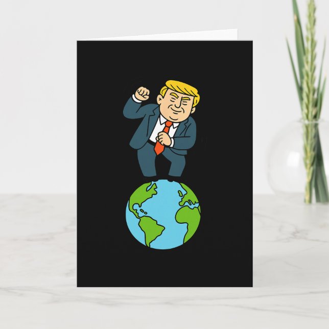 Cartão Trump Dançando Dito Engraçado  (Frente)