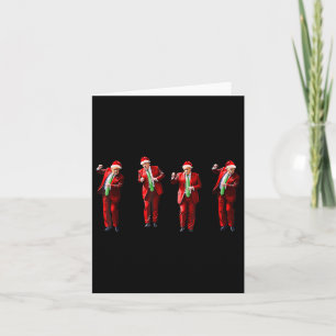 Cartão Trump Dance Papai Noel Natal Xmas Pajamas Hol