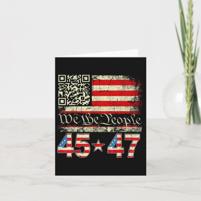 Cartão Trump Dance Troll Qr Funny Trump Dance Code Retro (Frente)