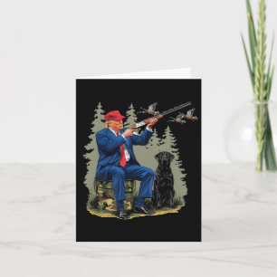 Cartão Trump Duck caçando Donald Trump Old School Camoufl