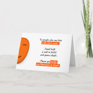 Cartão Trump Encerra Muro Mexicanos e Israel Humor