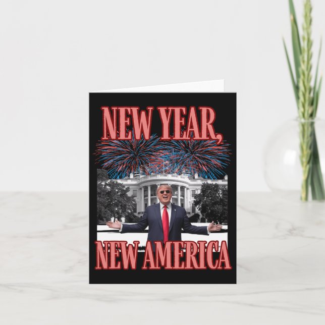 Cartão Trump engraçado Ano Novo  (Frente)