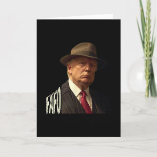 Cartão Trump Fafo Design Uni-adultos Preto Humorístico Mo