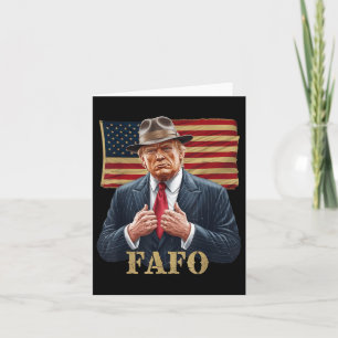 Cartão Trump Fafo F por aí Descubra a Vintagem do Sinaliz