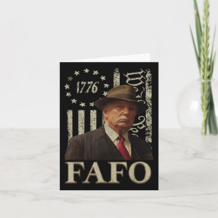 Cartão Trump Fafo, Funny Fafo Trump American Flag