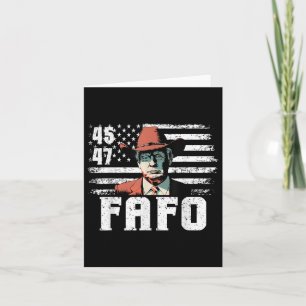 Cartão Trump Fafo Us Flag Funny Trump 4 De Julho