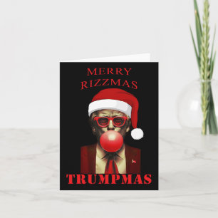 Cartão Trump Feliz Rizzmas Trumpmas Engraçado Bubbbb de N
