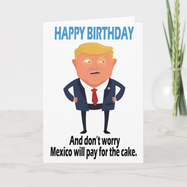 Cartão Trump Funny Birthday (Frente)