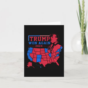 Cartão Trump Ganhou Novamente O Mapa Da Onda Vermelha Dos