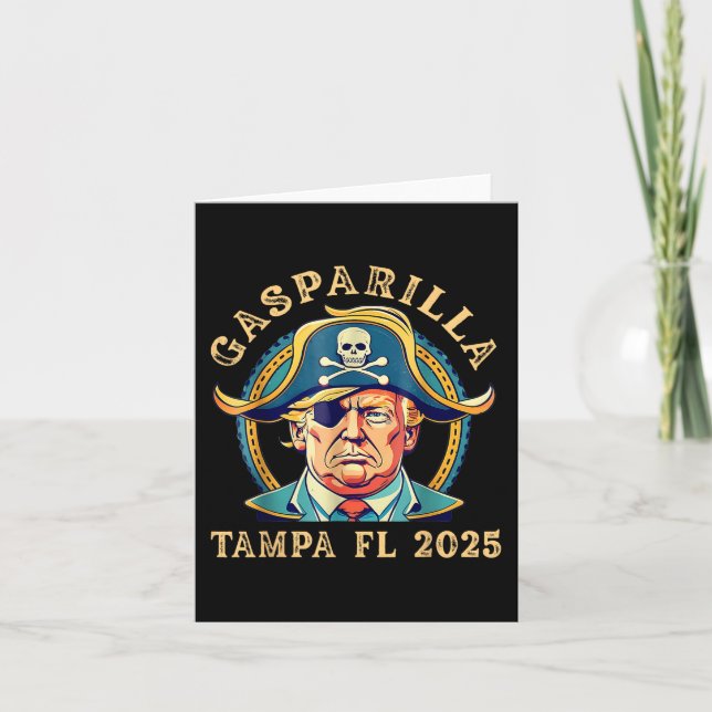 Cartão Trump Gasparilla Tampa Fl 2025 Festival de Pirata (Frente)