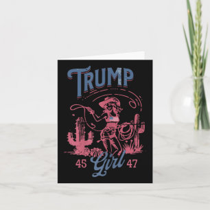 Cartão Trump Girl Cowgirl Donald Trump Presidente Funny E