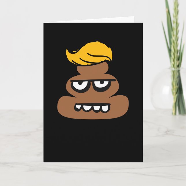 Cartão Trump Hair Poop Halloween Costume Cute Hilariary (Frente)