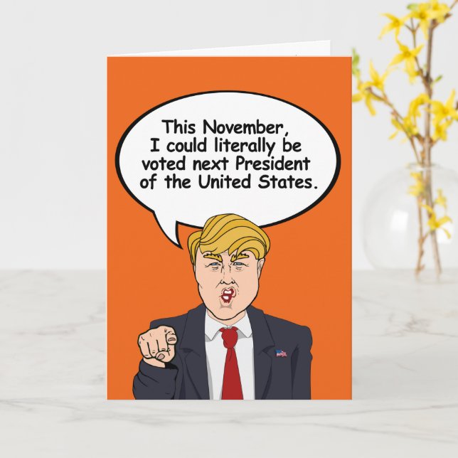 Cartão Trump Halloween Card - Há coisas mais assustadoras (Flor Amarela)