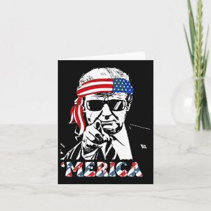 Cartão Trump Happy 4 De Julho Trump American Flag 1