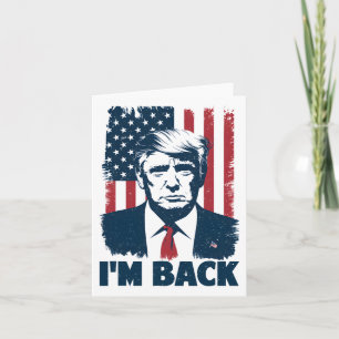 Cartão Trump I'm Ck Presidente 47th US Flag 2024 Support