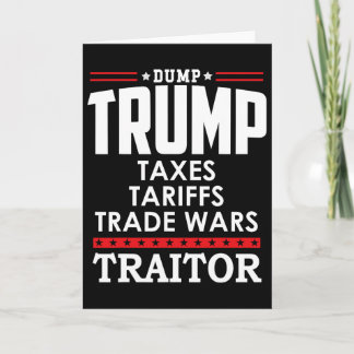 Cartão Trump Is A Traitor In Chief Dump Trump Tre45on Tr4