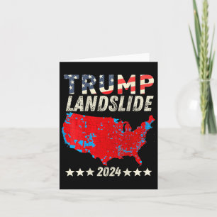 Cartão Trump Landslides 2024 Mapa Eleitoral Vencedor do T