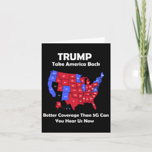 Cartão Trump Leva a América pelo mapa dos EUA - melhor co