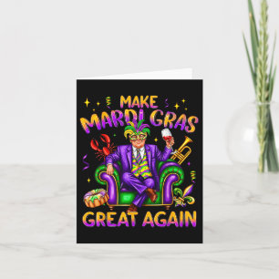 Cartão Trump Mardi Gras Costume Engraçado Faz Mardi Gras