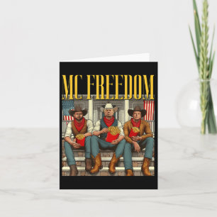 Cartão Trump Mc Freedom Funny Trump 2024 Natal Black