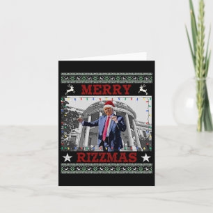 Cartão Trump Merrry Rizzmas Engraçado Dança Humorística C