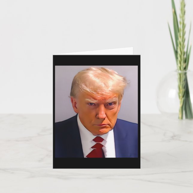 Cartão Trump Mug Shot 1 (Frente)