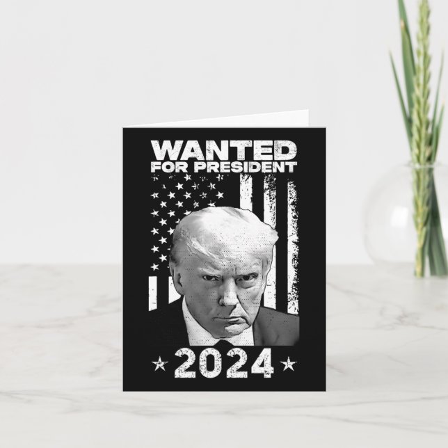 Cartão Trump Mug Shot Desejado Para Os Eua. Presidente 20 (Frente)