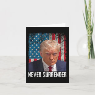 Cartão Trump Mug Shot - Donald Trump Mug Shot - Nunca Sur