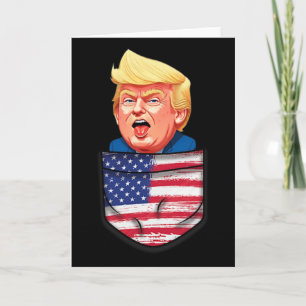Cartão Trump no Bolso Bandeira dos EUA Engraçado Trump 20