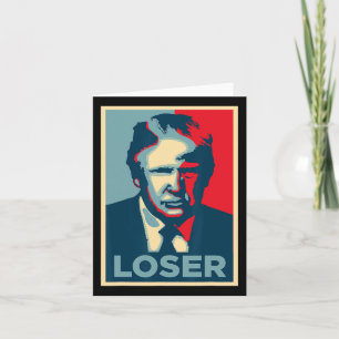 Cartão Trump Obama Hope Poster Loser