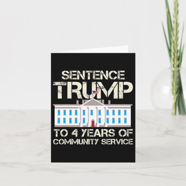 Cartão Trump para 4 anos de serviço comunitário (Frente)