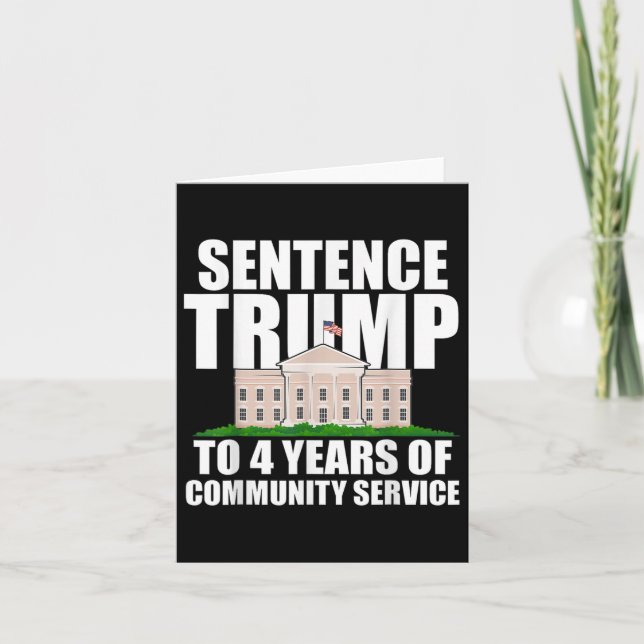 Cartão Trump Para 4 Anos De Serviço Comunitário 2  (Frente)