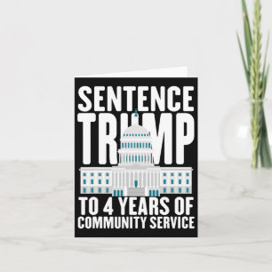 Cartão Trump Para 4 Anos De Serviço Comunitário Pro Trump
