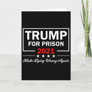 Cartão Trump Para Prisão Anti Trump Política