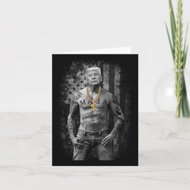 Cartão Trump Patriótico Gangster - Republicano Anti-Liber (Frente)