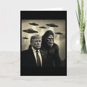 Cartão Trump Pé Grande Ufo Encontro Alien Conspiração Eng