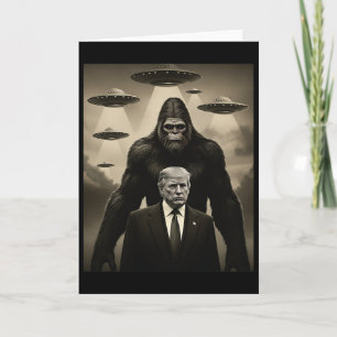 Cartão Trump Pé Grande Ufo Encontro Alienígena Invasão Ua
