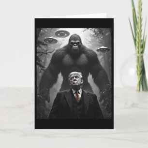 Cartão Trump Pé Grande Ufo Encontro de Alien Visitação Co